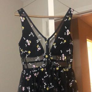 gb social floral embroidered gown